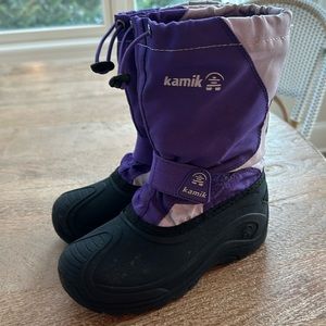 Kamik snow boots, purple size 1